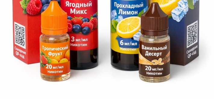Честный знак на жидкости для электронных систем доставки никотина